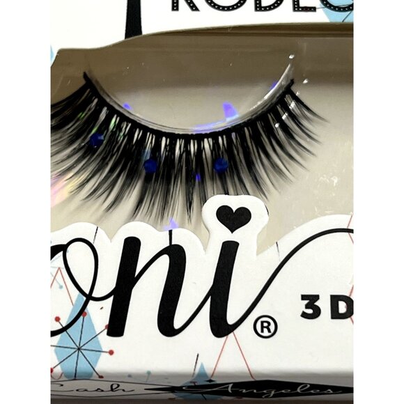 Ioni 3D Faux Mink Lashes – Rodeo Drive Holographic Rhinestones Full Cat Eye - Picture 5 of 7